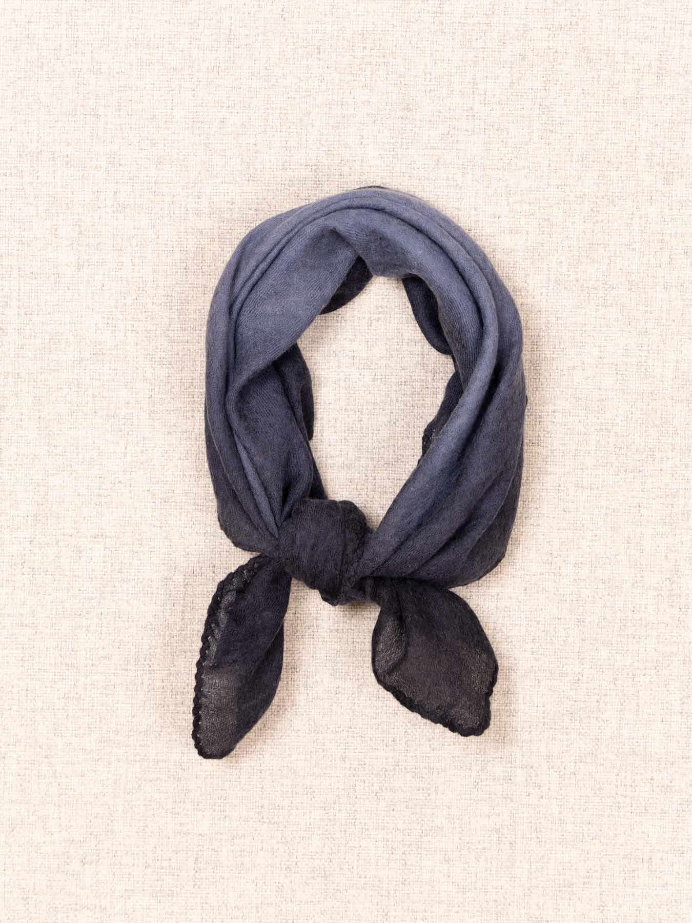 Oats & Rice Cashmere Foulard- Navy