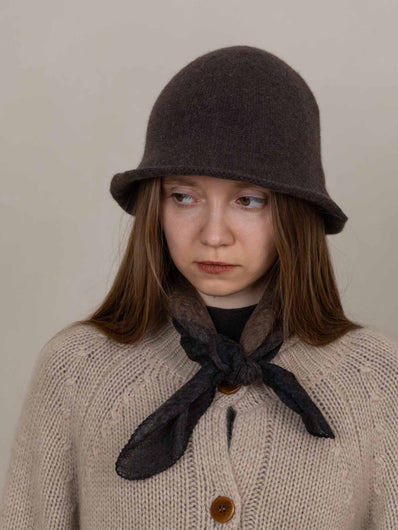 Oats & Rice Cashmere Foulard - Cocoa
