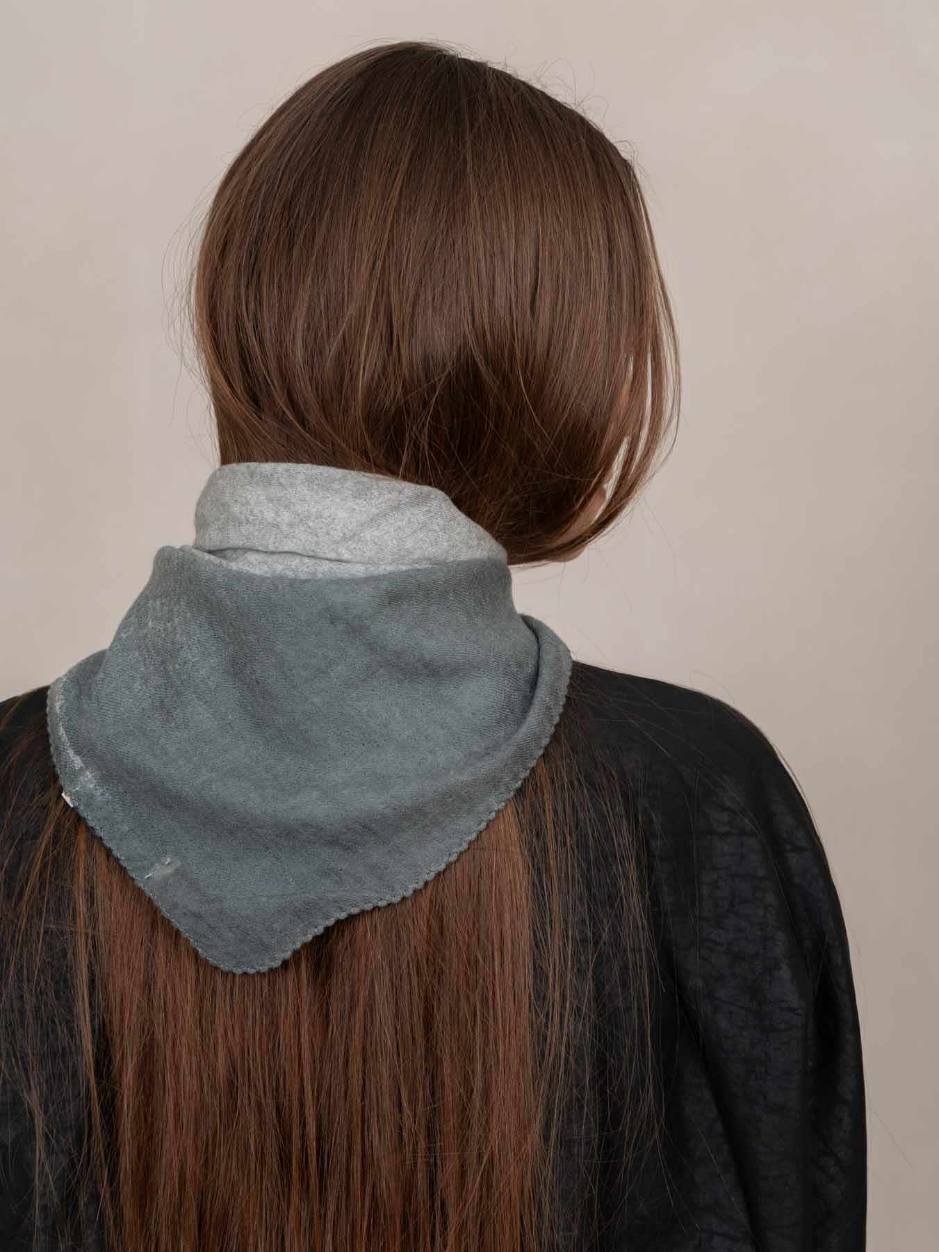 Oats & Rice Cashmere Foulard - Sage