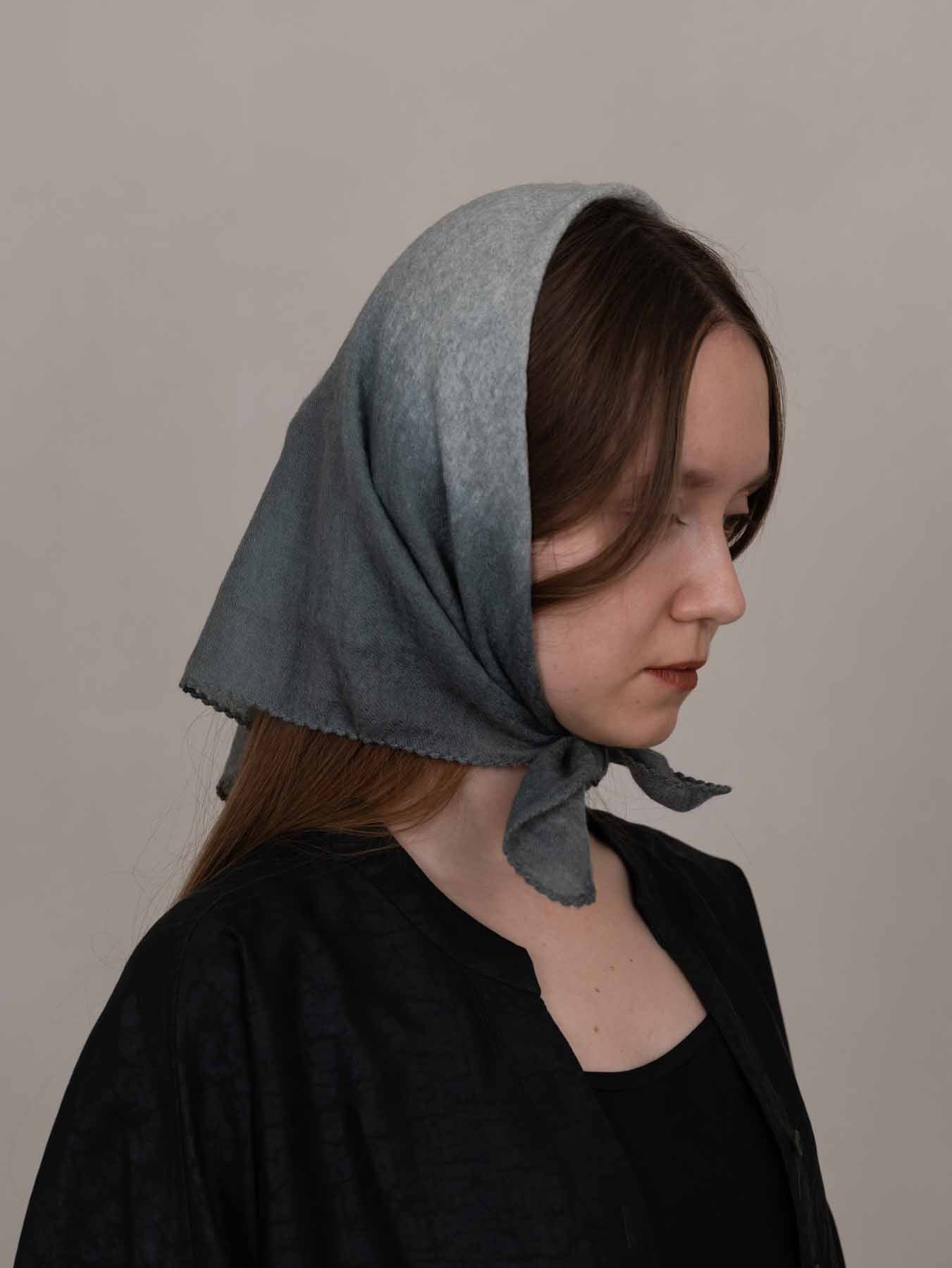 Oats & Rice Cashmere Foulard - Sage