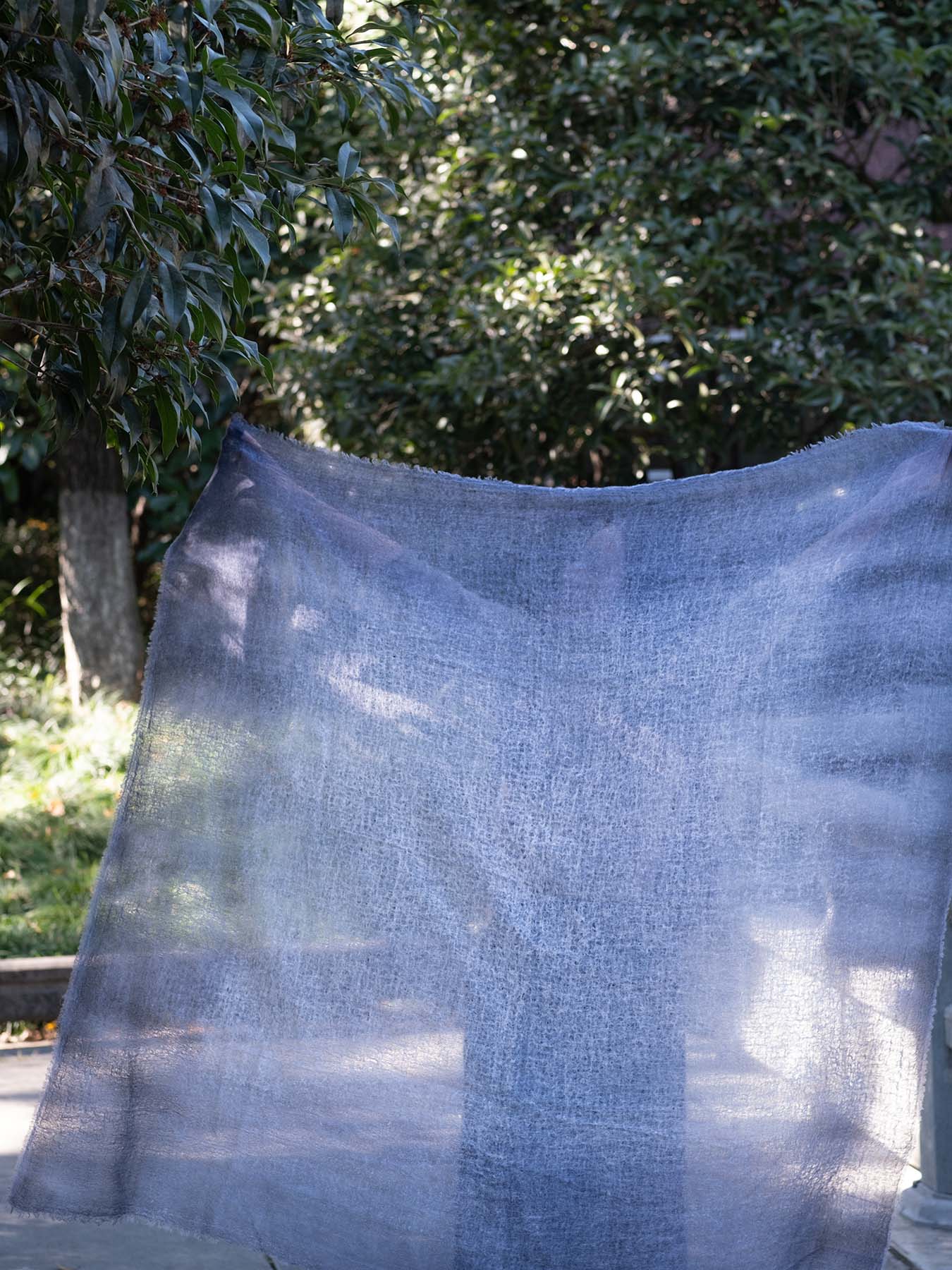 Oats & Rice Cashmere Scarf - Navy