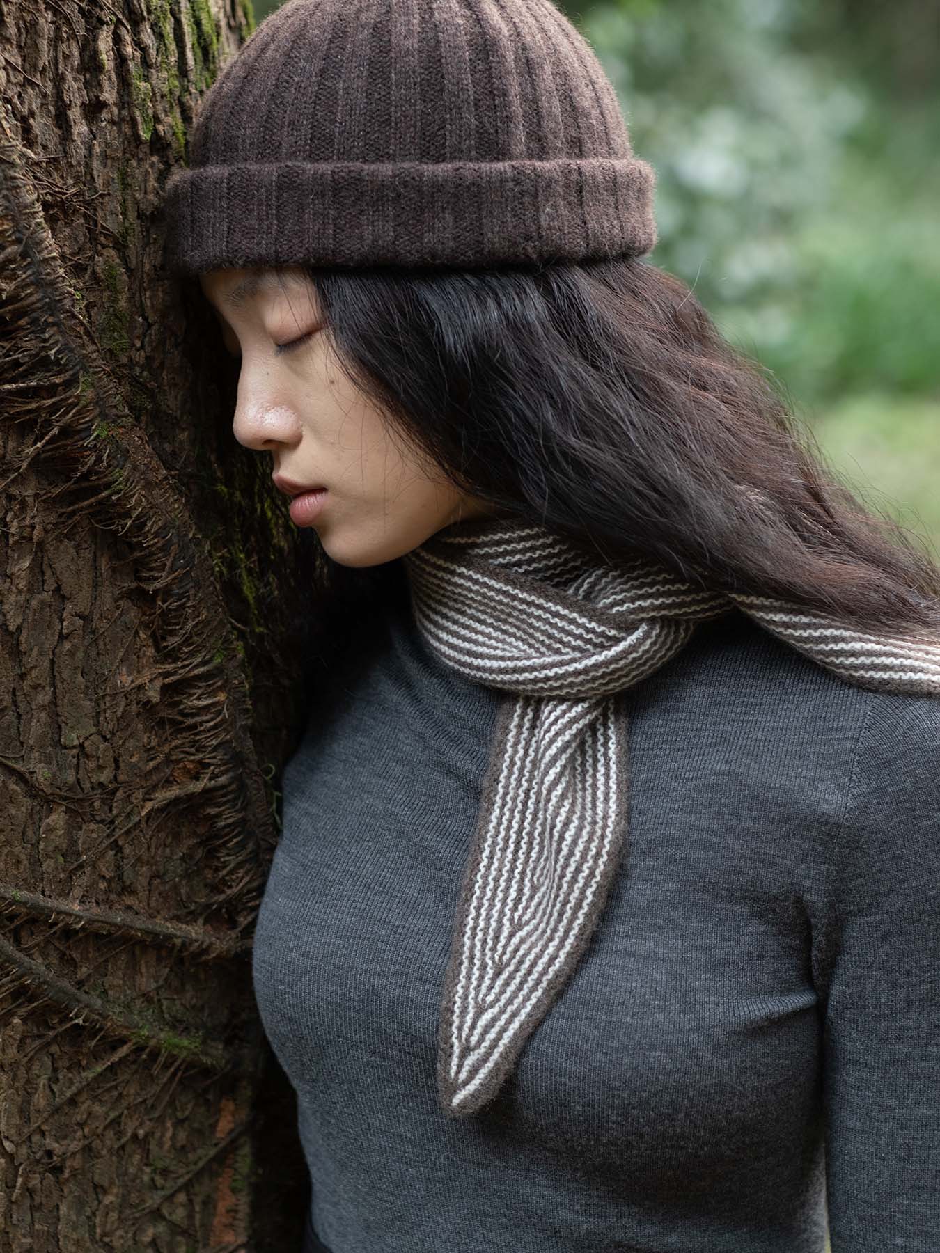 Oats & Rice Sailor Scarf - Brown
