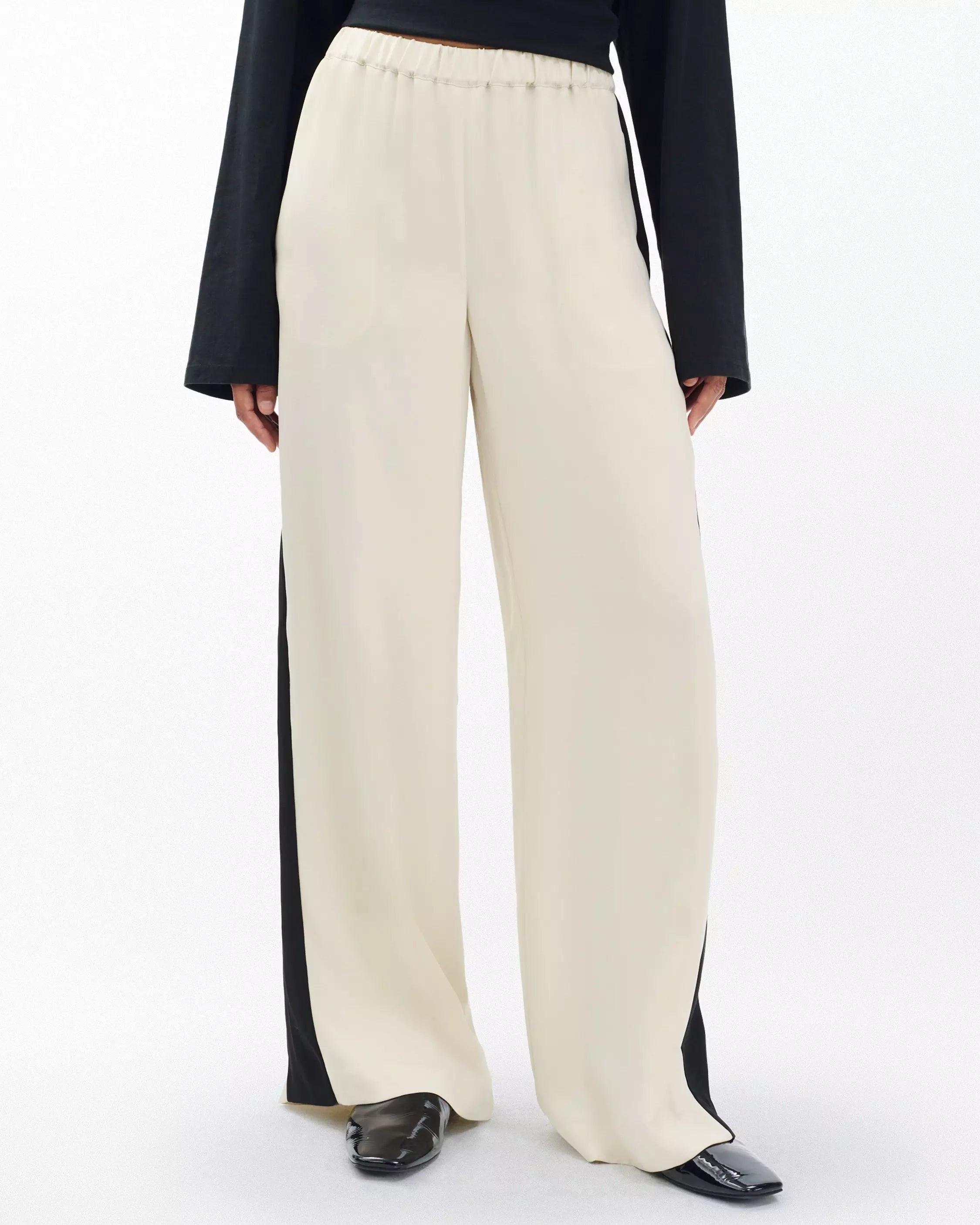 Rag & Bone Olivia Stripe Pant in Turtledove