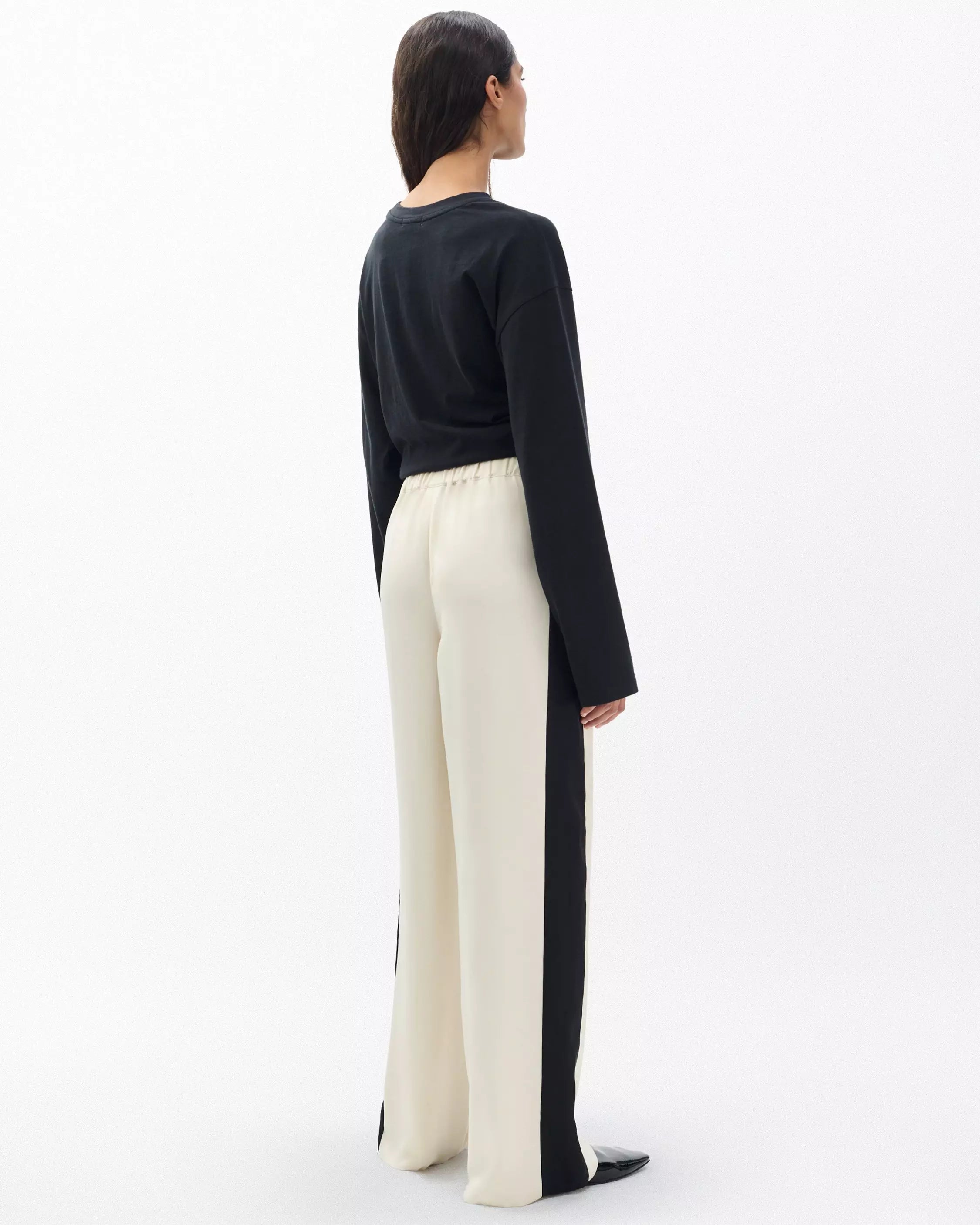 Rag & Bone Olivia Stripe Pant in Turtledove