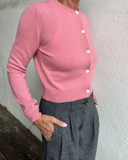PARK Cashmere Cardigan - Peony