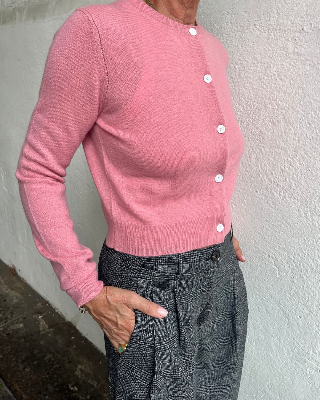 PARK Cashmere Cardigan - Peony