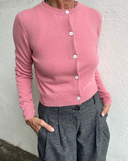 PARK Cashmere Cardigan - Peony