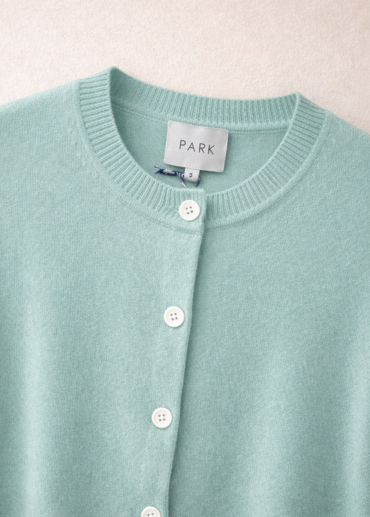 PARK Cashmere Cardigan  in Seafoam