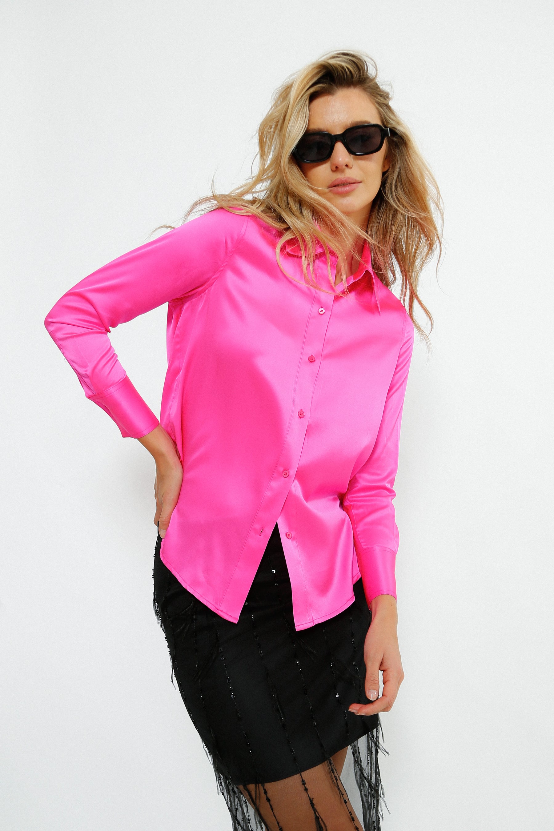 PARK Fia Shirt in Fluro Pink