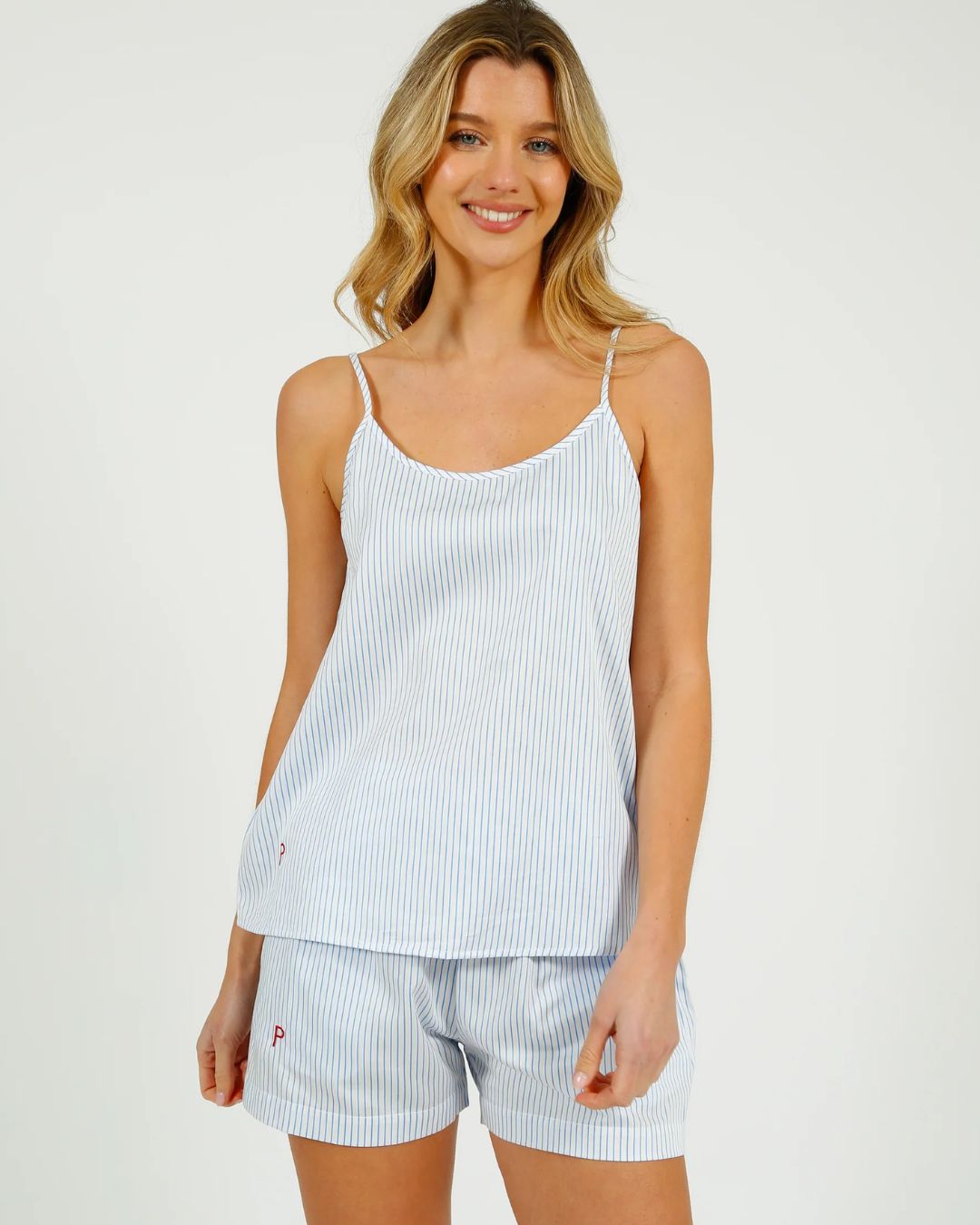 PARK Holiday Shop Stripe Cami Set in Blue Stripe
