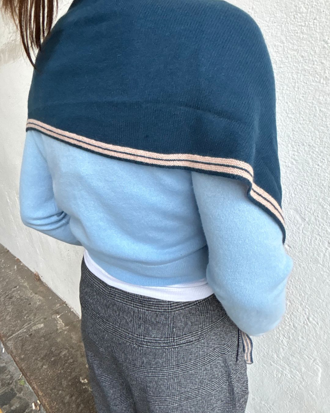 PARK Long Diamond Scarf - Navy