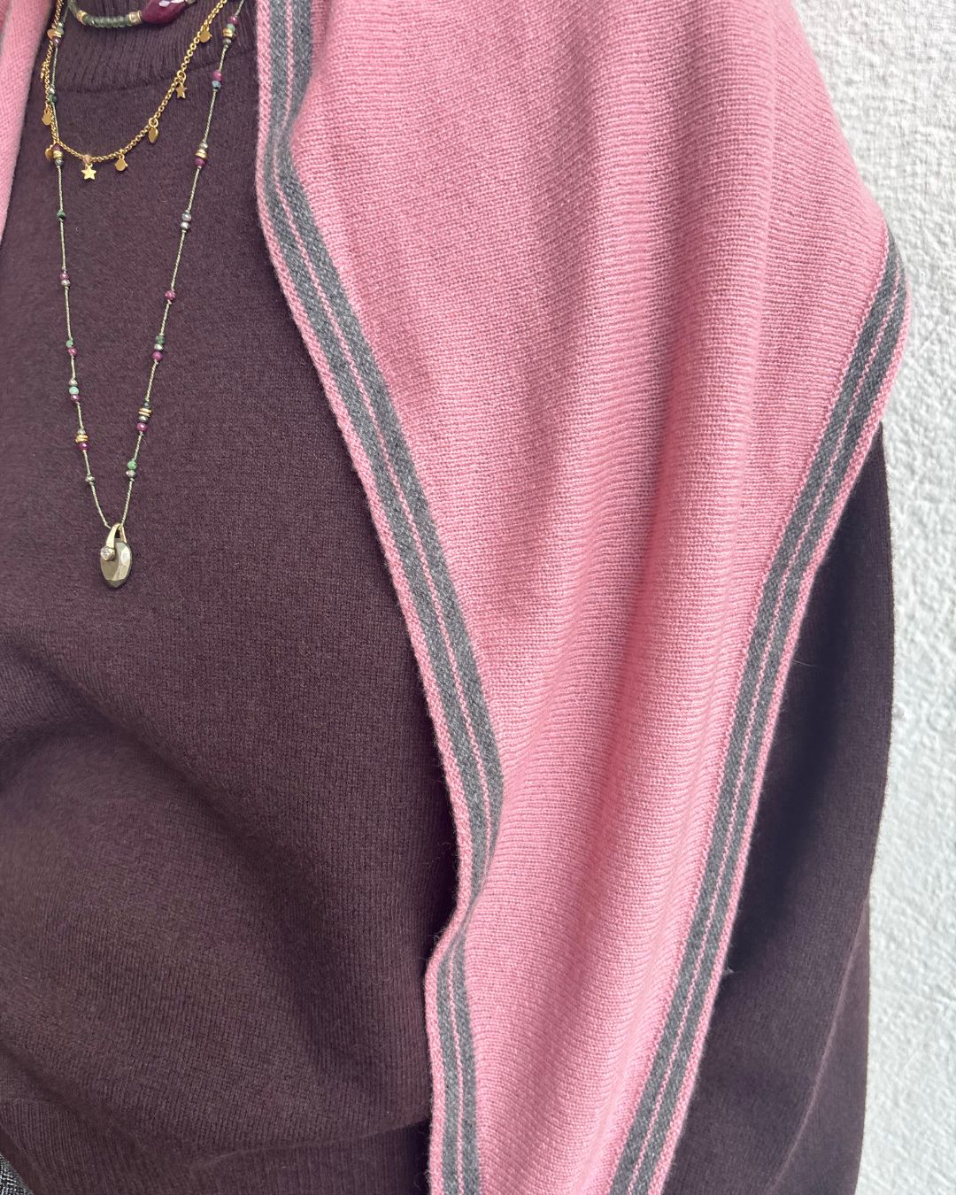 PARK Long Diamond Scarf - Peony