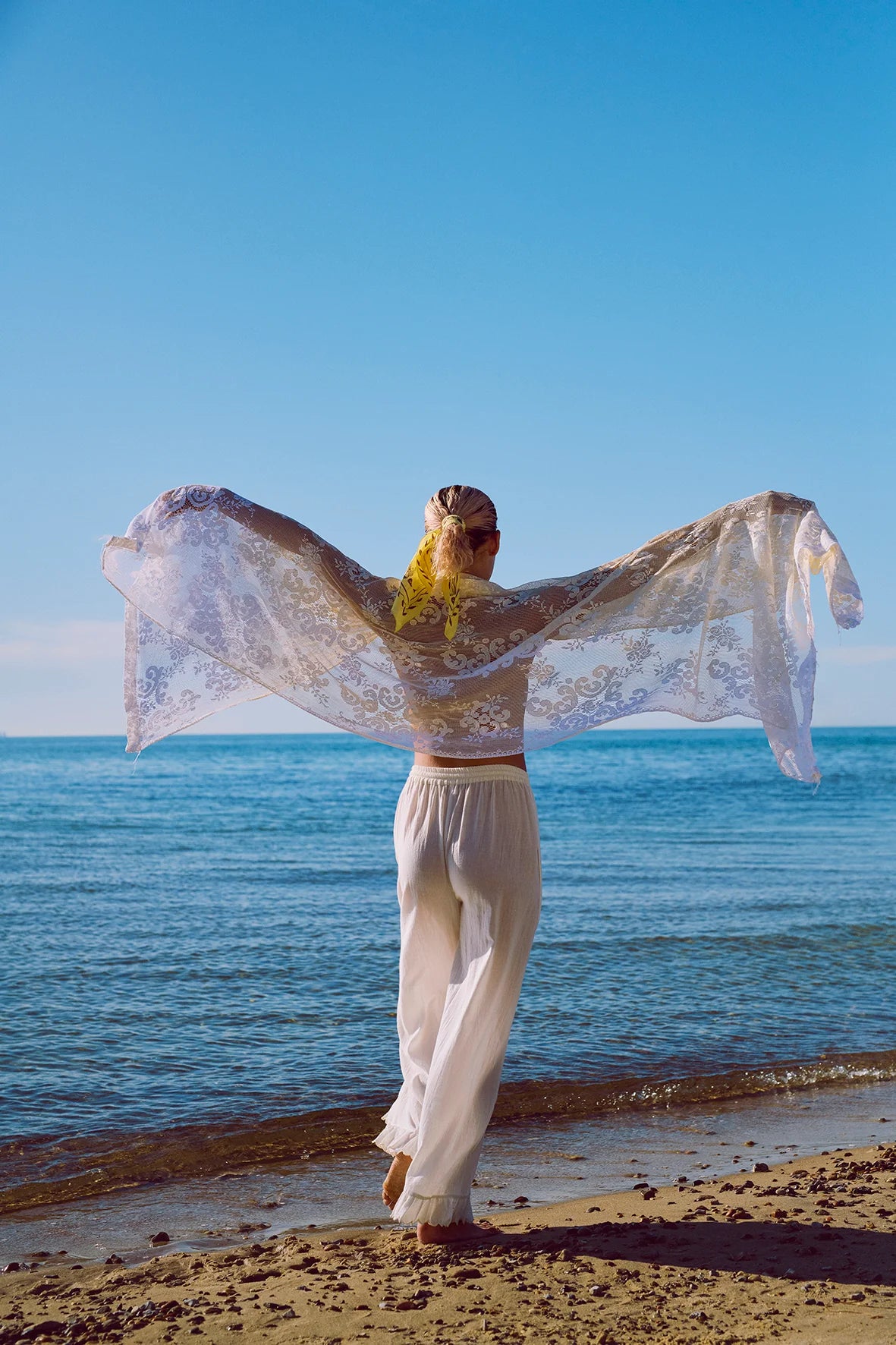 HABIBA Pattie Frill Pants in Vanilla