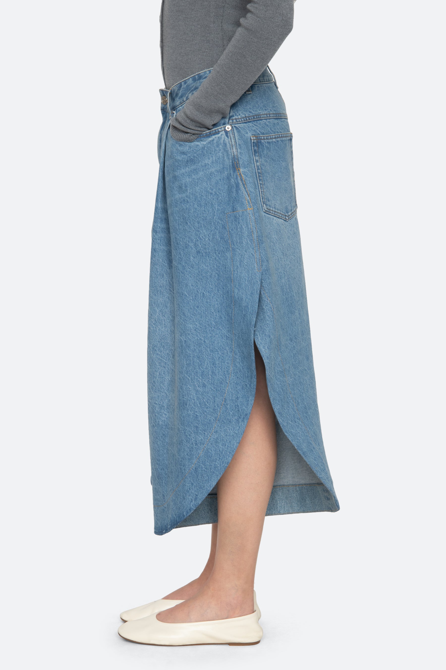 Sea New York Milene Denim Culotte - Blue
