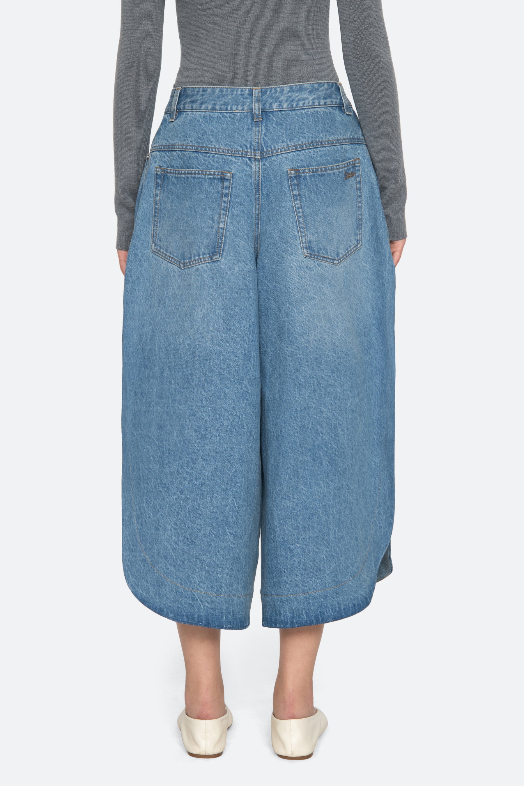 Sea New York Milene Denim Culotte - Blue