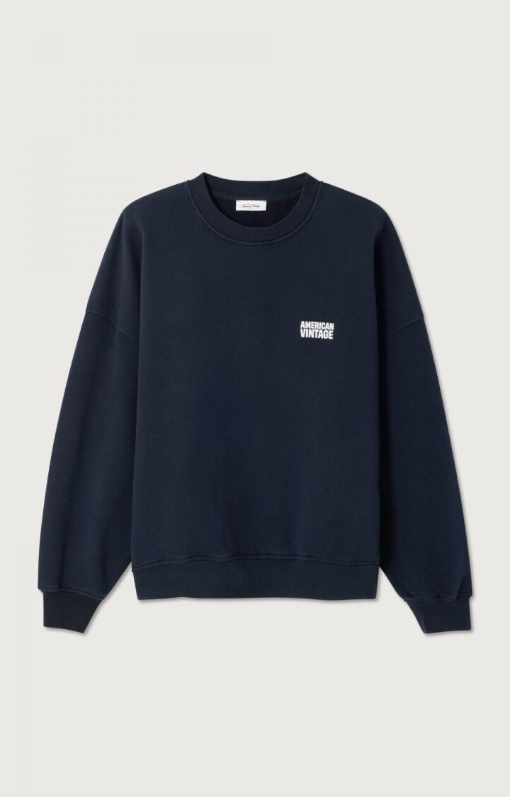 American Vintage Plizzy Sweatshirt in Navy