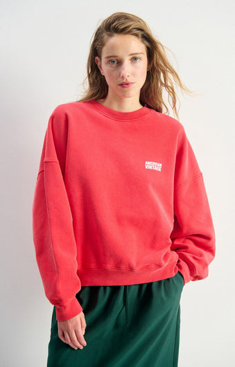 American Vintage Plizzy Sweatshirt in Volcan Vintage
