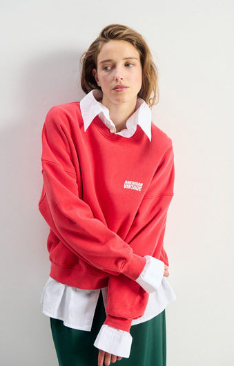 American Vintage Plizzy Sweatshirt in Volcan Vintage