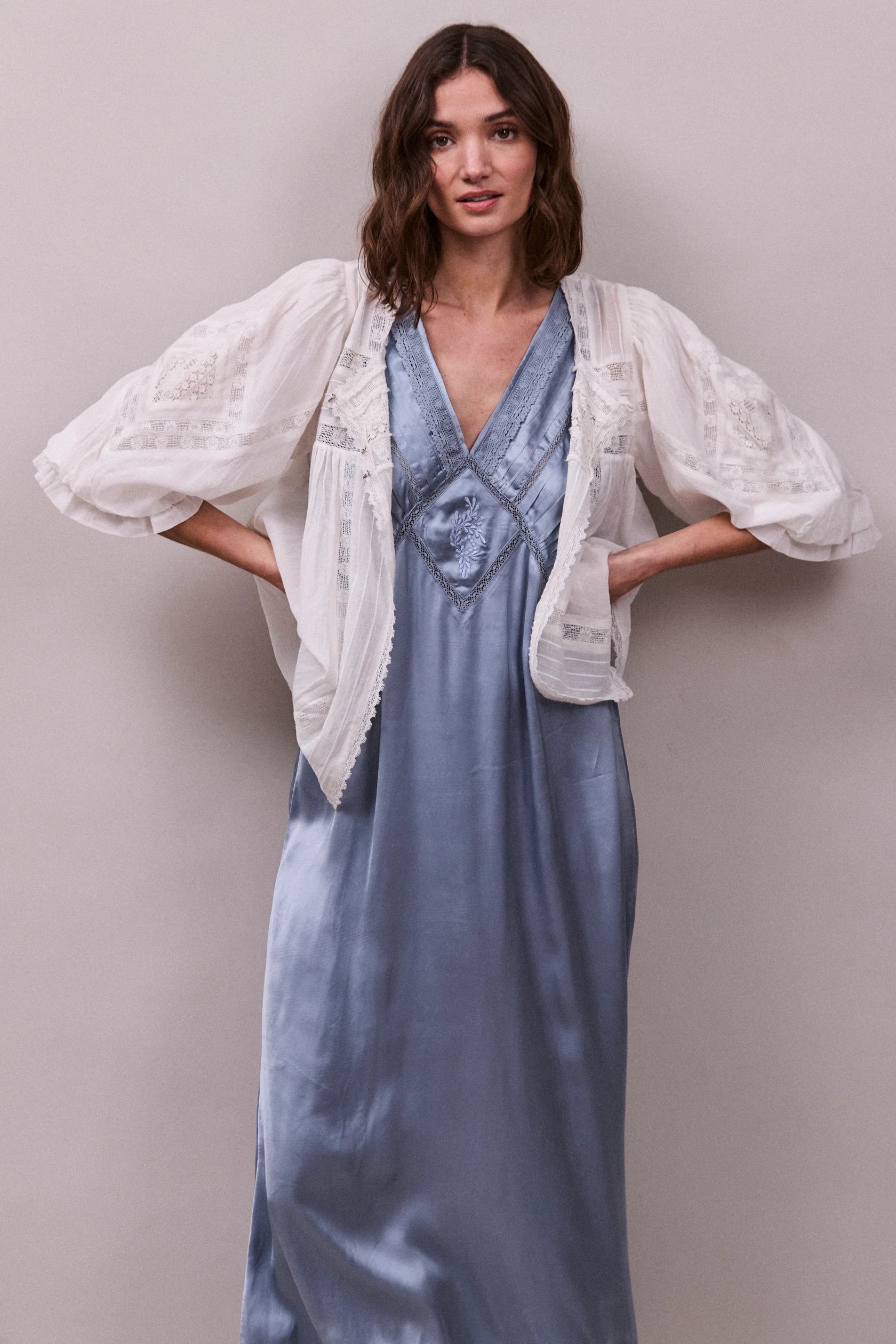 Faune Lulu Bed Jacket in White