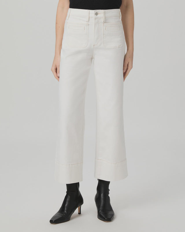 Paige Anessa Vintage Welt Patch Pockets in Toasted Ecru