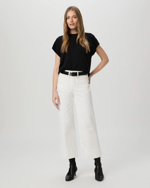 Paige Anessa Vintage Welt Patch Pockets in Toasted Ecru