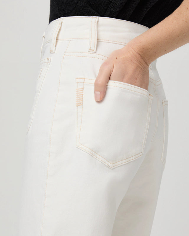Paige Anessa Vintage Welt Patch Pockets in Toasted Ecru