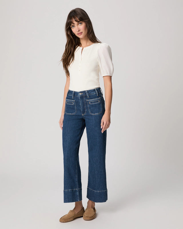 Paige Anessa Vintage Welt Pockets in Navigator