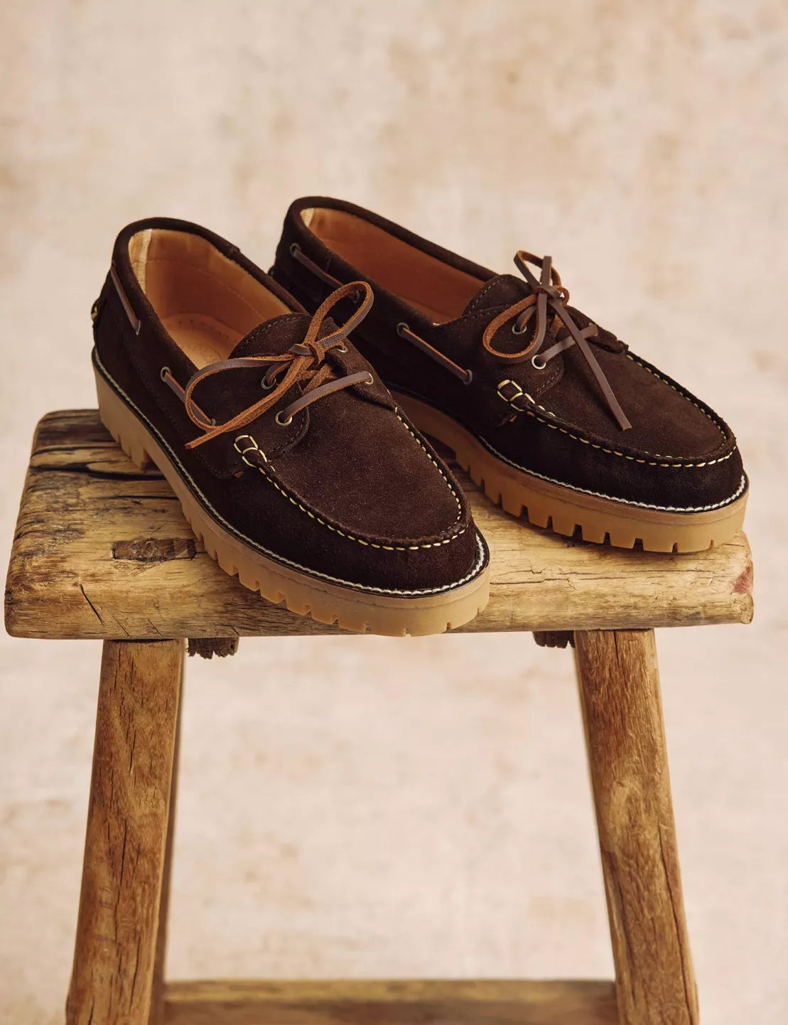 Penelope Chilvers Federico Boat Shoe in Bitter Chocolate
