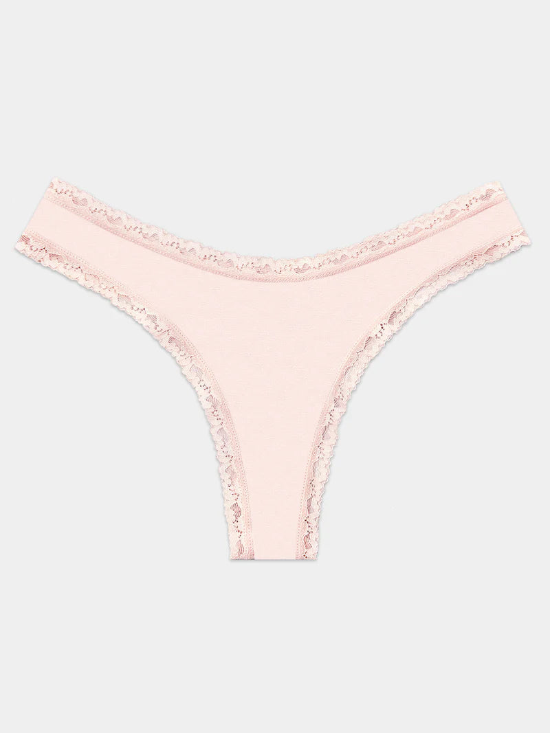 Stripe & Stare Thong in Pink-a-Boo