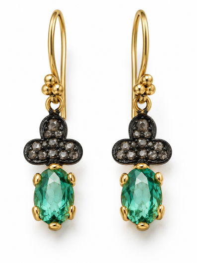 Maison Boehm Green Lagoon Earrings