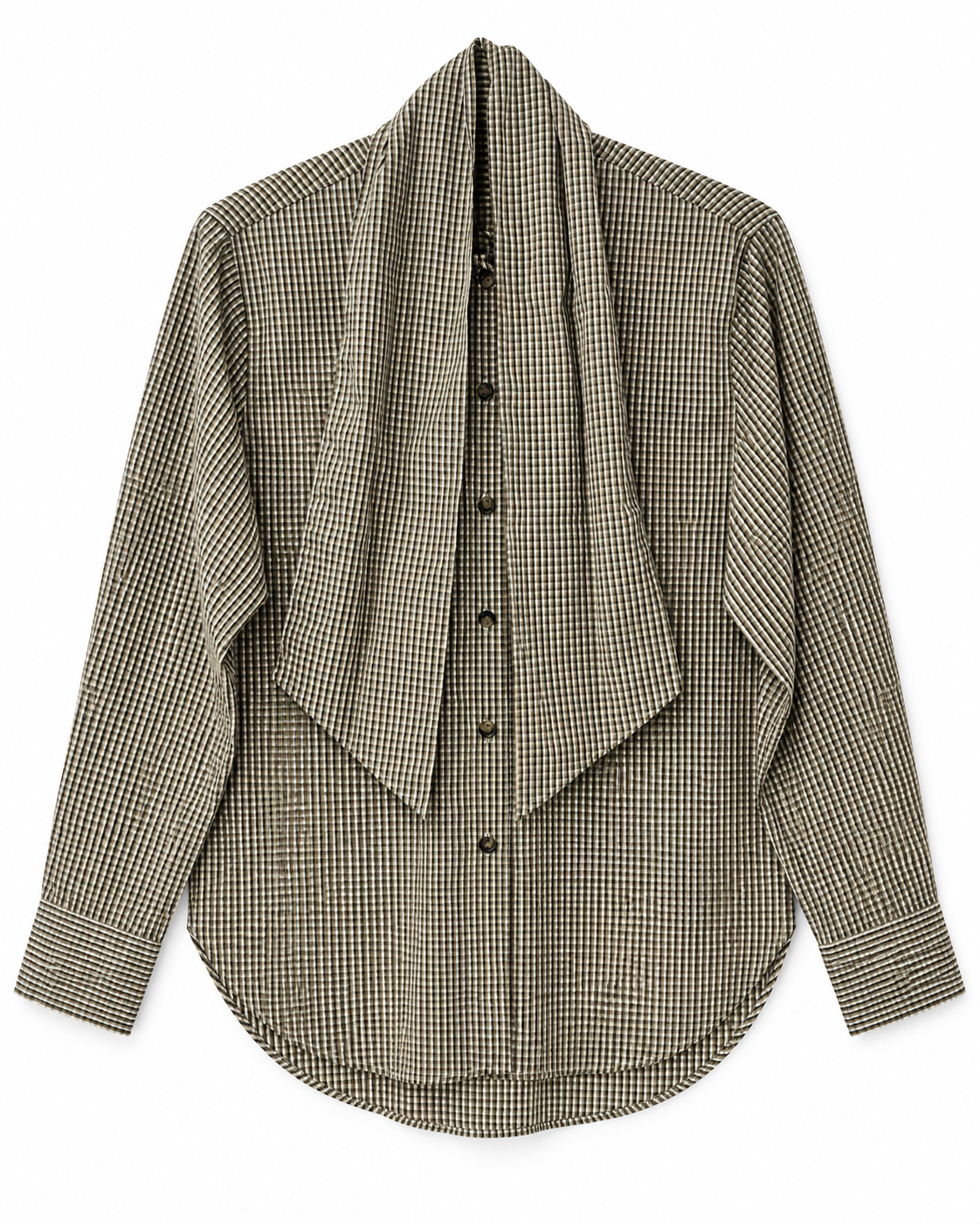 Rag & Bone Alice Tie Plaid Poplin Shirt - Green Plaid