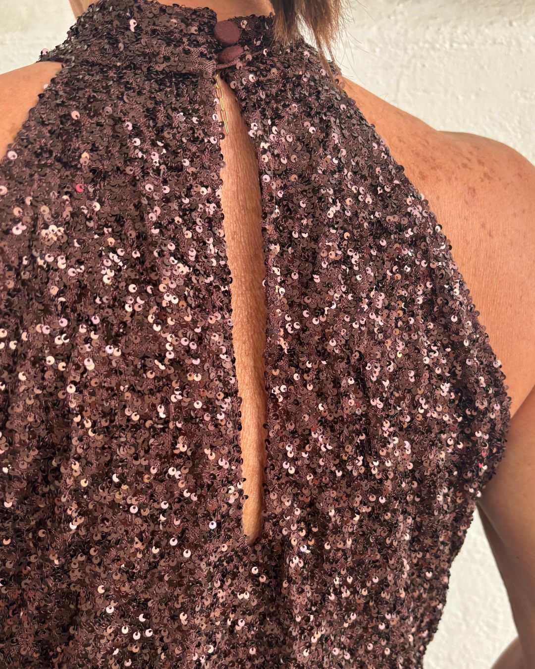 Primrose Park Frida Top - Brown Sequins