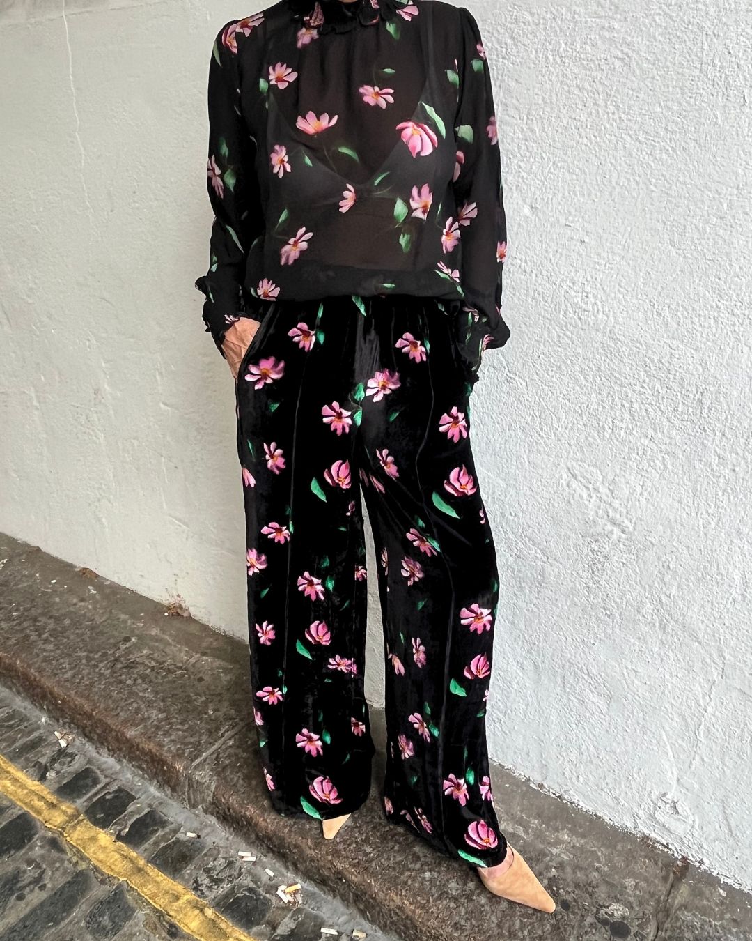 Primrose Park Kylie Trousers- Blurred Floral