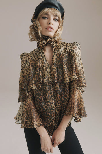Queens of Archive Bea Top in Leopard