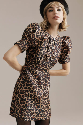 Queens of Archive Arabella Mini Dress in Leopard