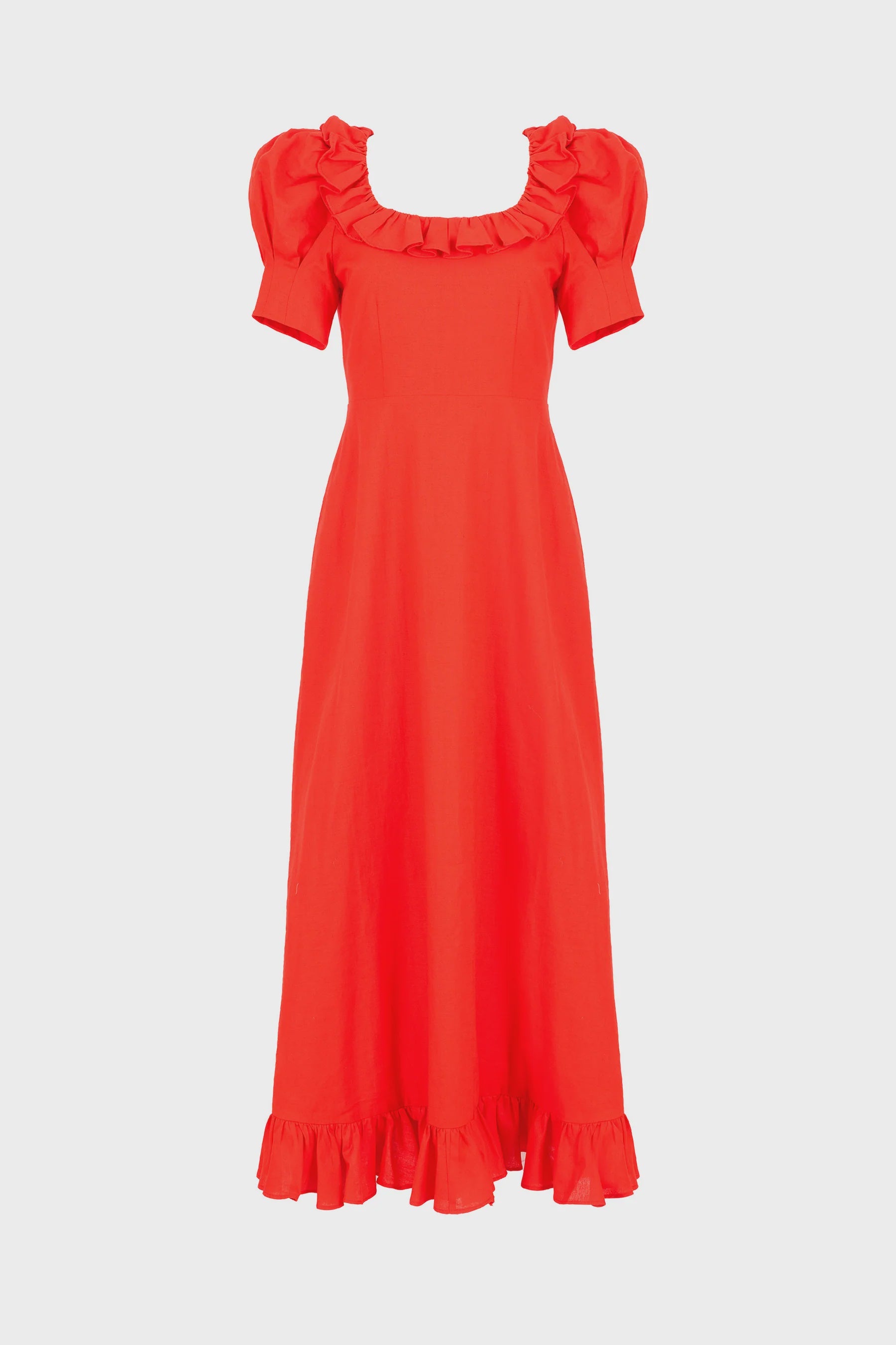 Queens of Archive Darcy Dress in Tomato Red