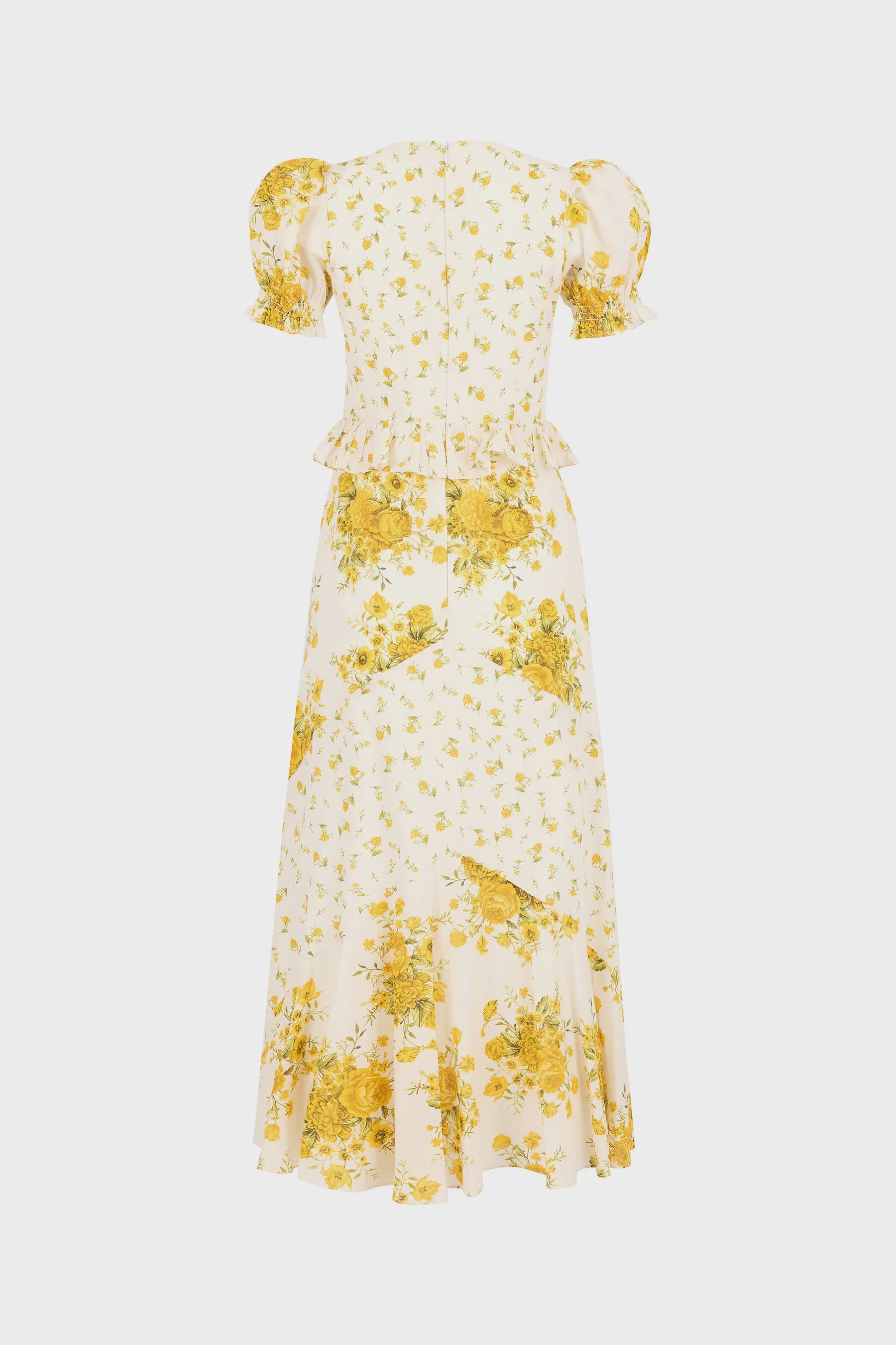 Queens of Archive Verity Dress in Mixed Yellow Prairie Floral
