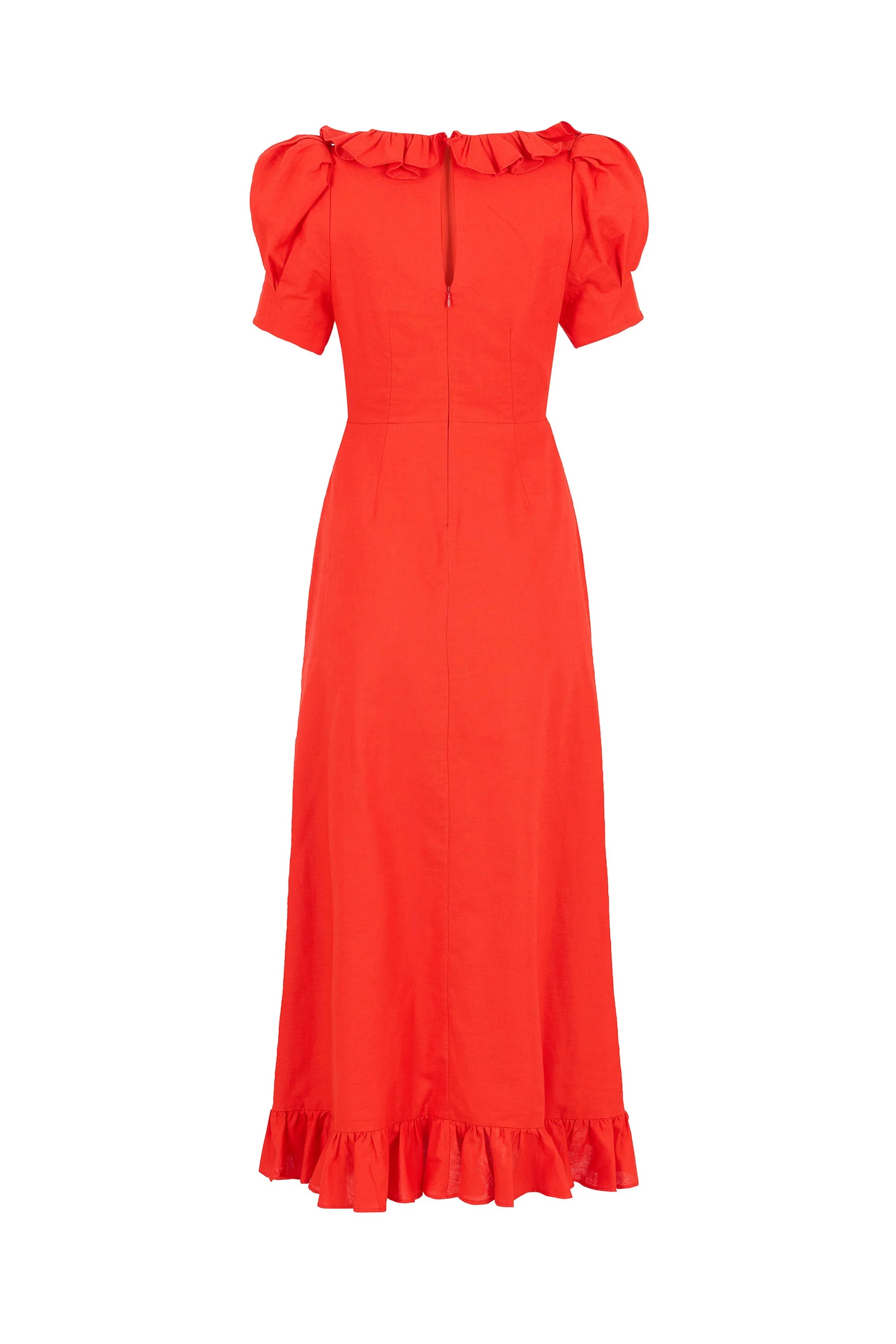 Queens of Archive Darcy Dress in Tomato Red