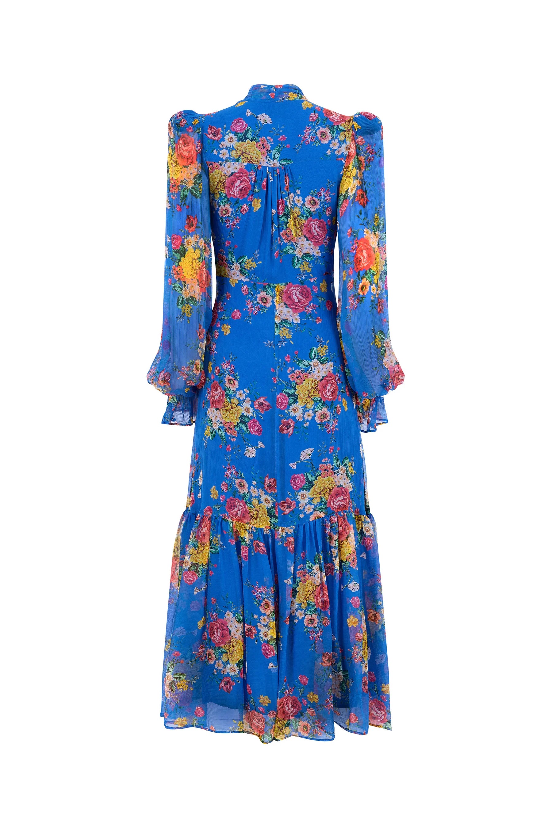 Queens of Archive Marnie Dress in Dutch Floral Cobalt