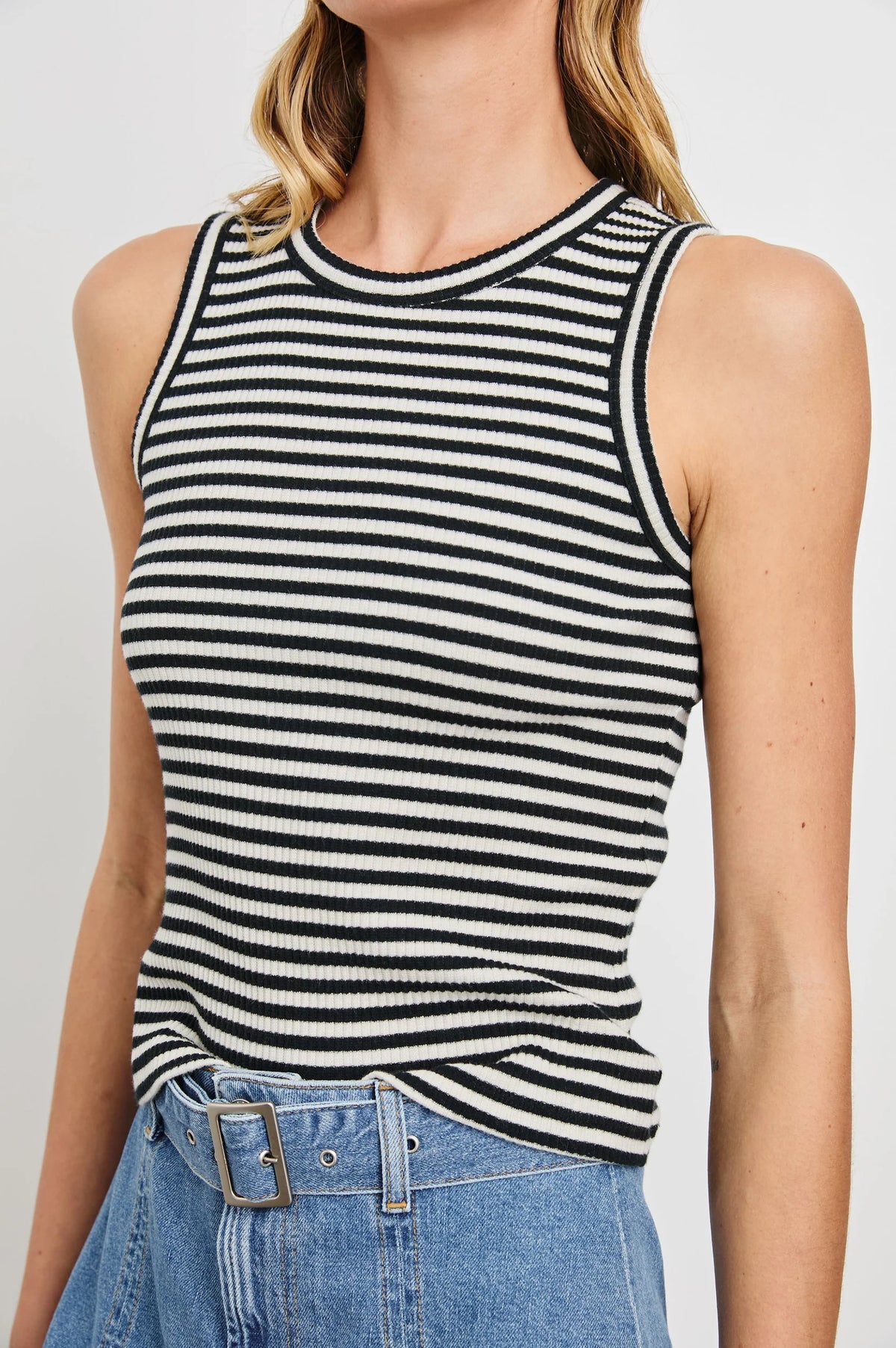 RAILS Racer Tank in Black Birch Stripe