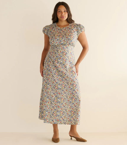 DÔEN Rhodia Dress in Créme Prairie De Montagne
