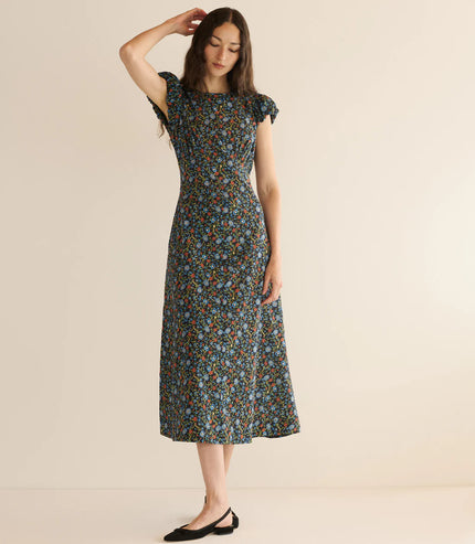 DÔEN Rhodia Dress in Noir Prairie De Montagne