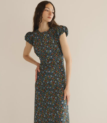 DÔEN Rhodia Dress in Noir Prairie De Montagne
