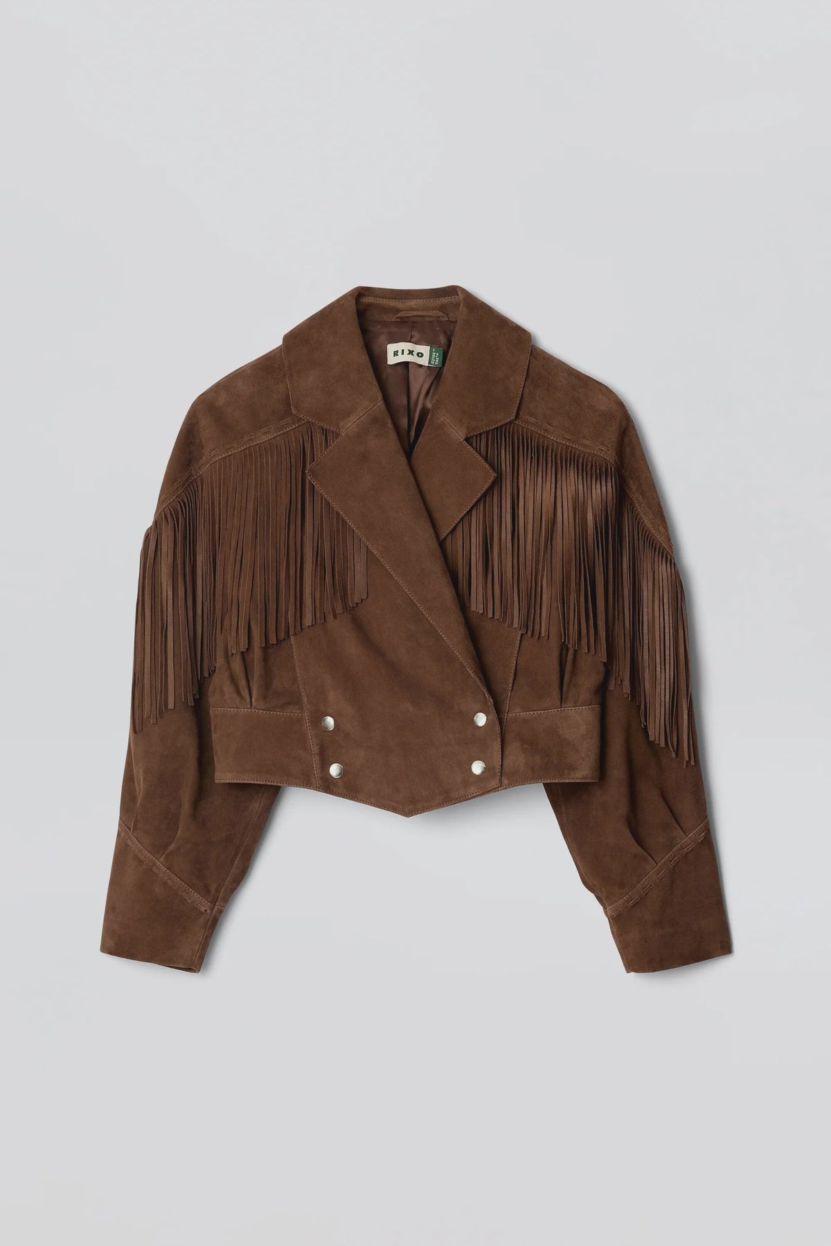 RIXO Darragh Jacket in Brown