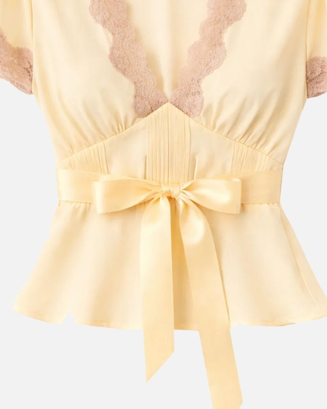 RIXO Daniela Top in Butter Yellow