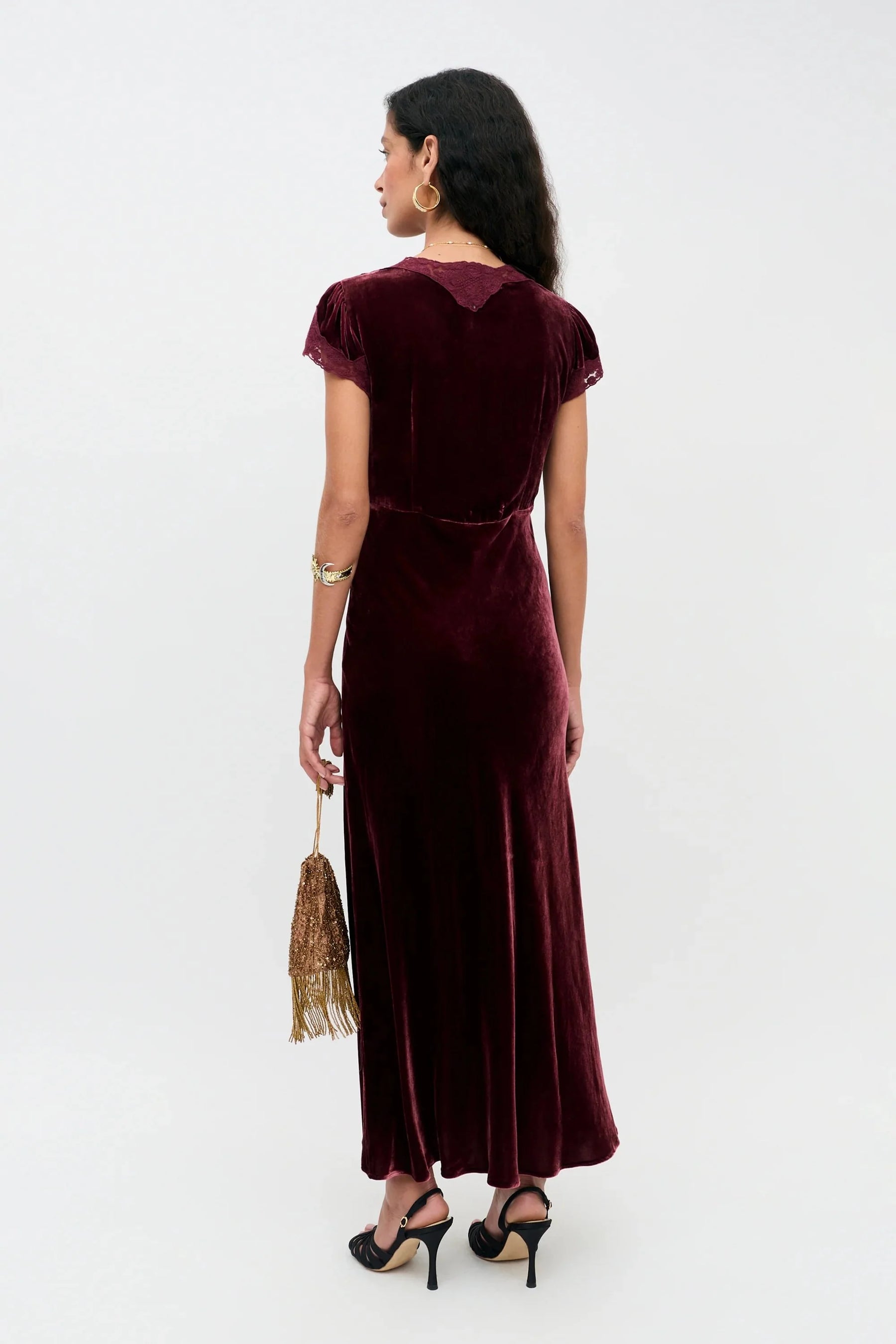 RIXO Amari Dress - Bordeaux