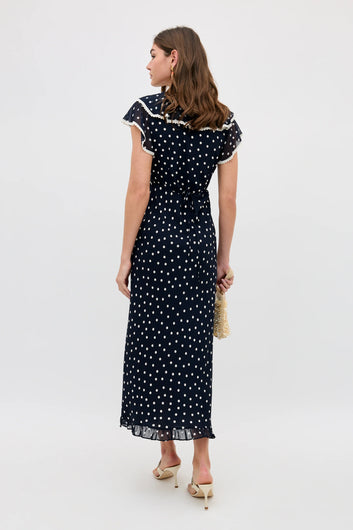 RIXO Bethea Dress - Layla Dot Navy