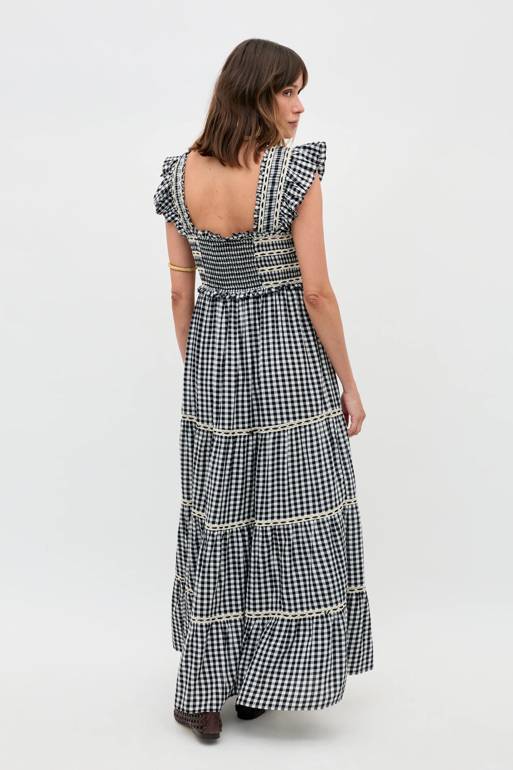 RIXO Chandra Dress - Beth Check Black