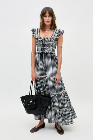 RIXO Chandra Dress - Beth Check Black