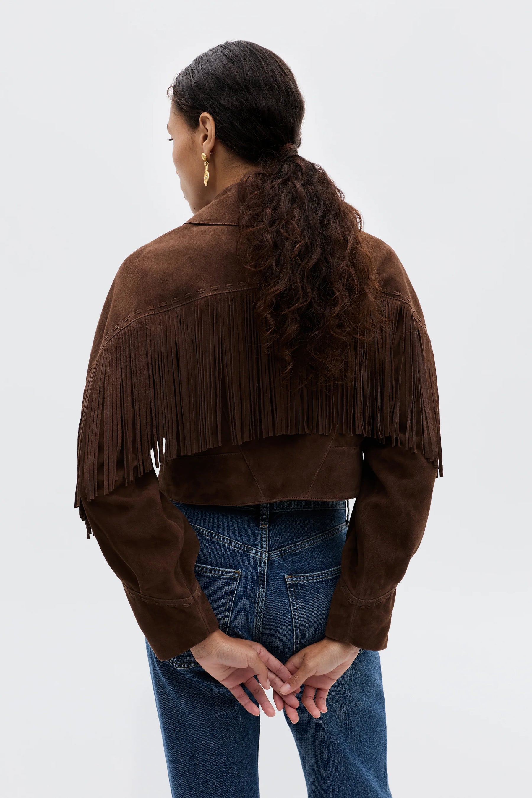 RIXO Darragh Jacket in Brown